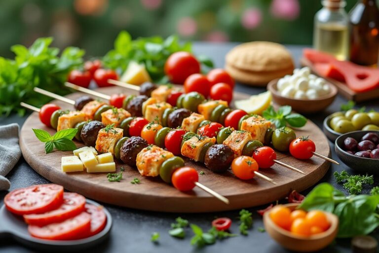 Brochette Apéro à faire la veille pour barbecue : préparez tout à l’avance